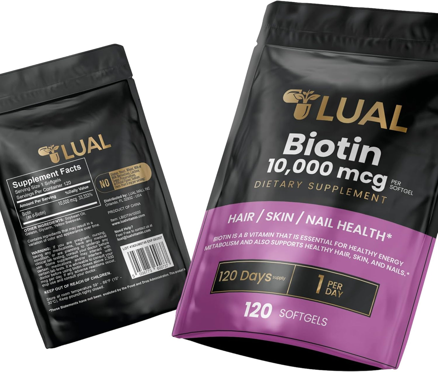 Biotin 10,000 mcg Hair Skin and Nails