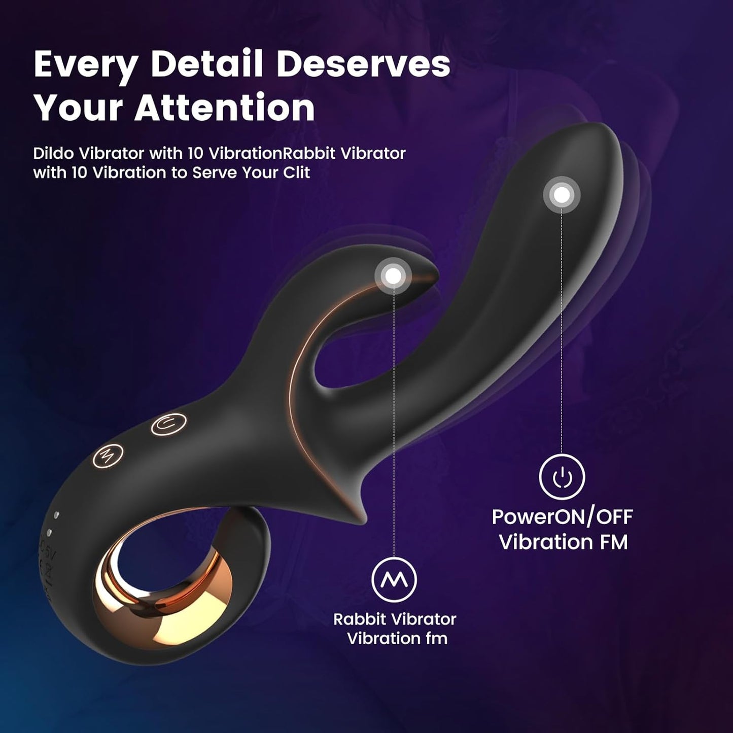 G Spot Dildo Massager Vibrator - 10 Modes