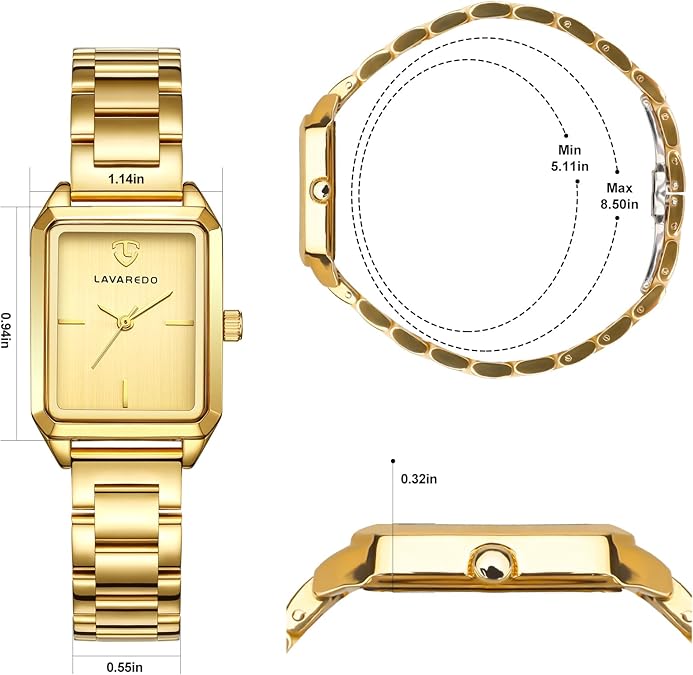 Watch Luxury Stainless Steel & Japanese Quartz Movement - GOLD Color