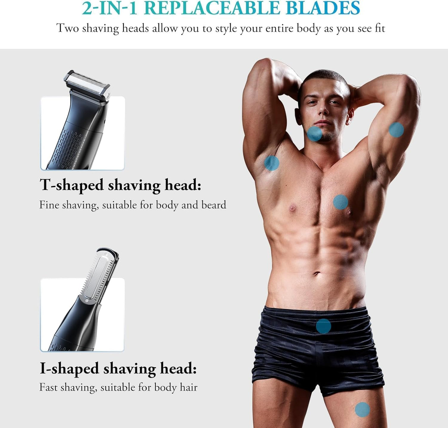 Body Hair Trimmer for Men - 6.0 Upgraded Men's Beard Trimmer