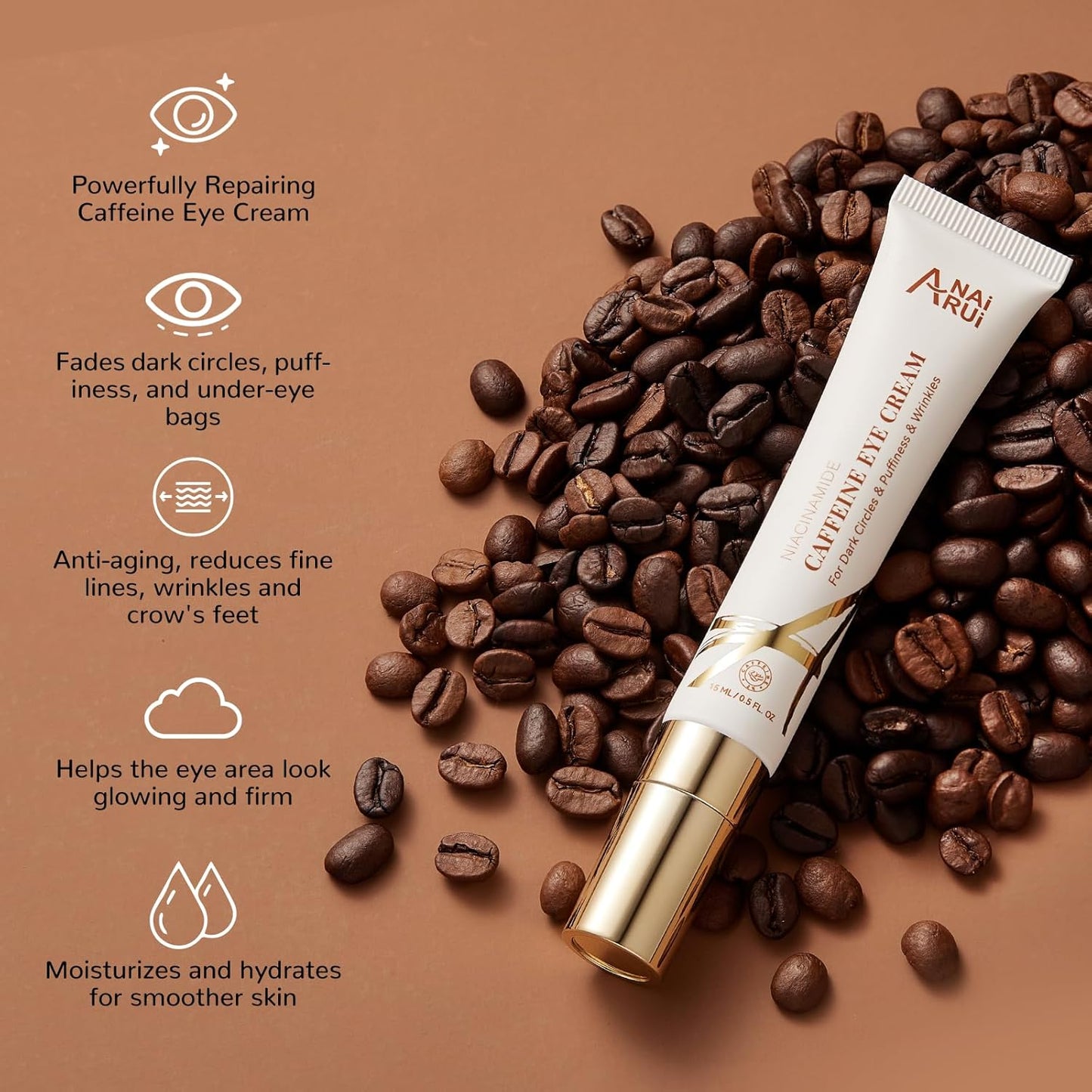Eye Cream, Niacinamide Eye Cream for Dark Circles and Puffiness