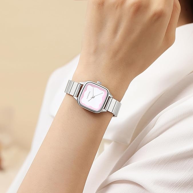 Watch for Women Pink Easy Read, 316L Stainless Steel Case