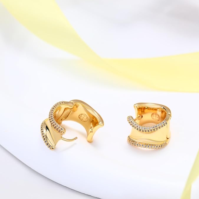 Gold Hoop Earrings for Women Simple and Elegant