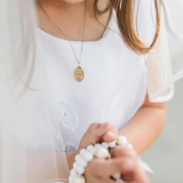 Miraculous Medal - Virgin Mary Necklace - Gold