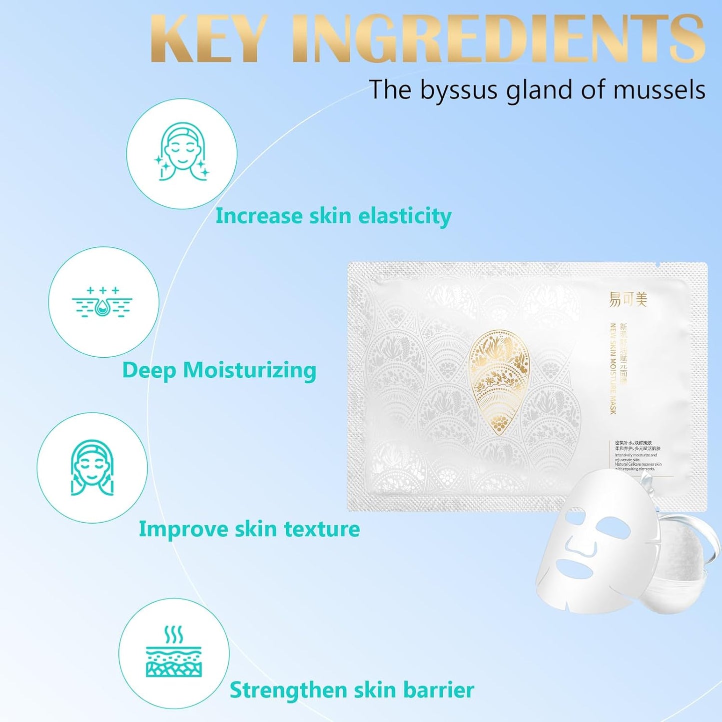 Facial Masks for Face Skincare Natural Ingredients (5 pcs)