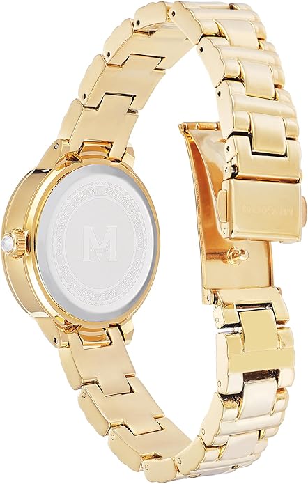 Watch for Women Genuine Crystal Classic Bracelet - 100ft Water Resistant 34.5mm - GOLD