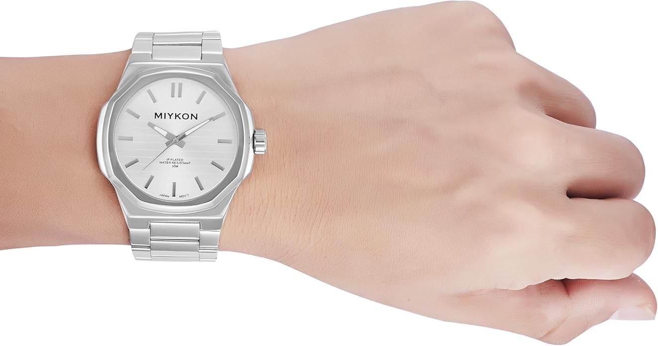 Watch Men’s Classic Solid Stainless Steel Watch, 44mm.