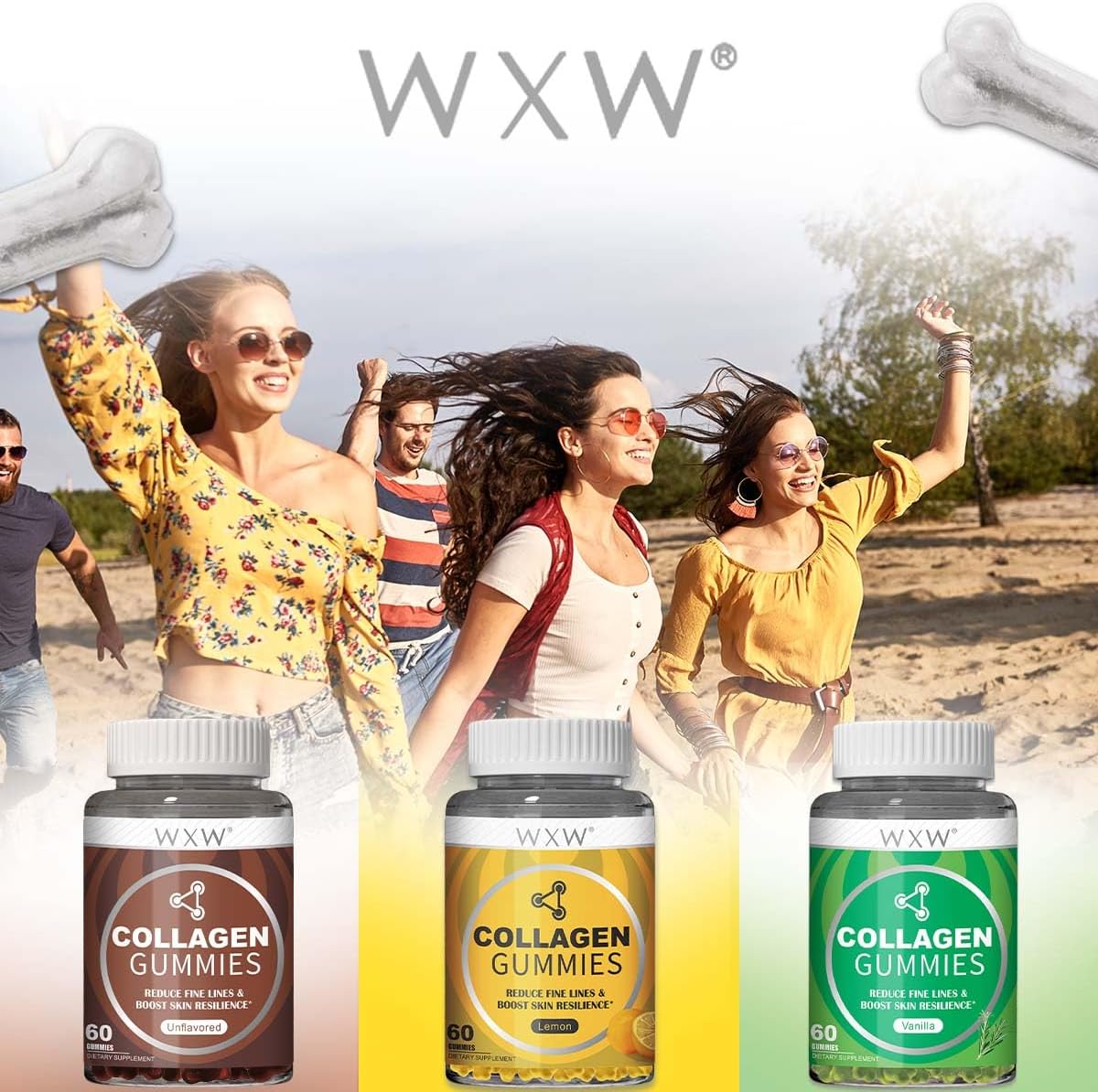 Collagen Peptides Gummies - Unflavored - 60 pcs