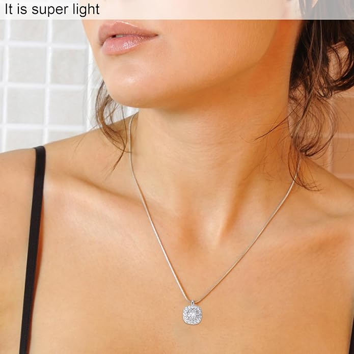 Diamond Pendant Necklace for Women Cubic Zirconia