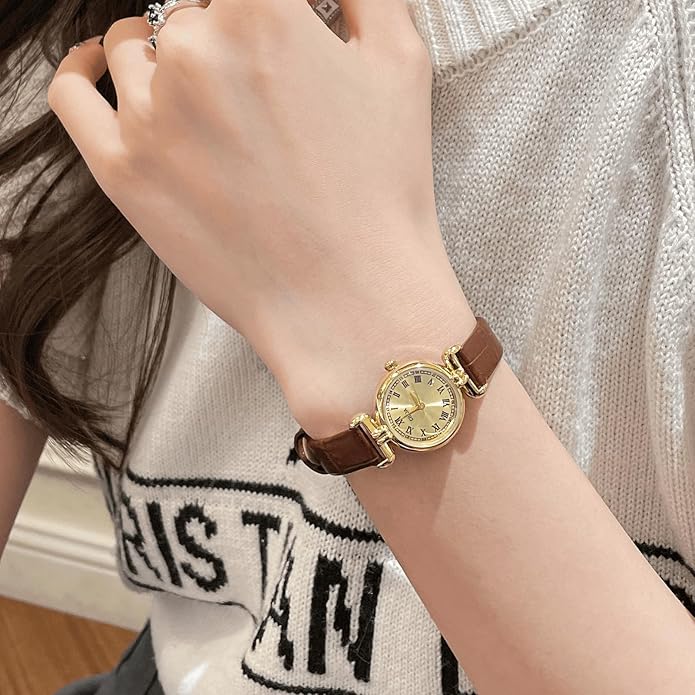 Watch for women Leather Strap Waterproof - Brown