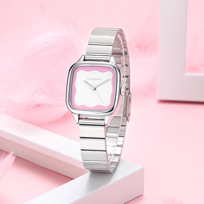 Watch for Women Pink Easy Read, 316L Stainless Steel Case