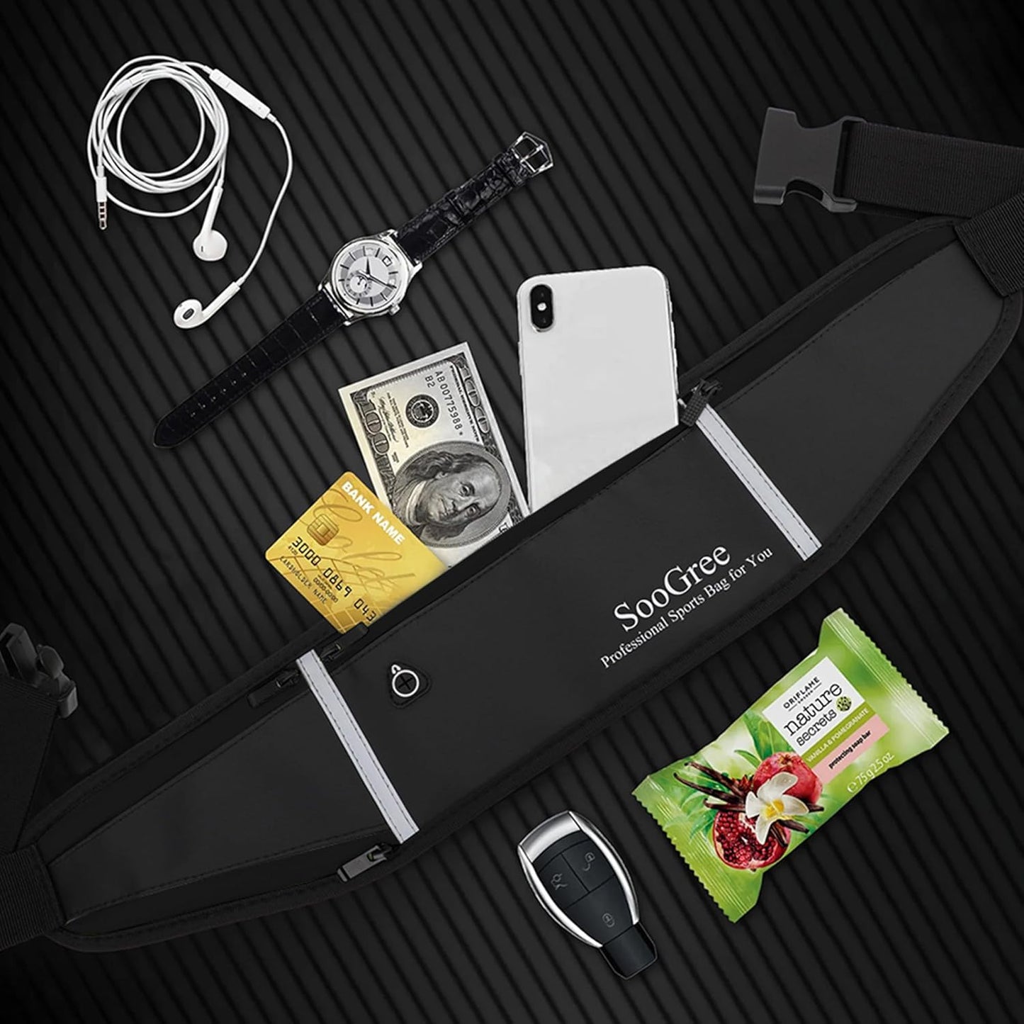 Fanny Packs, Running Belt Pack - BLACK