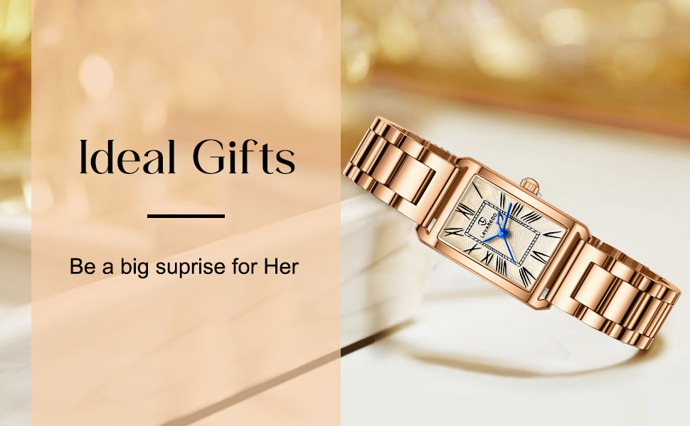 Watch Women's Bracelet Small Dainty - Gold Rose