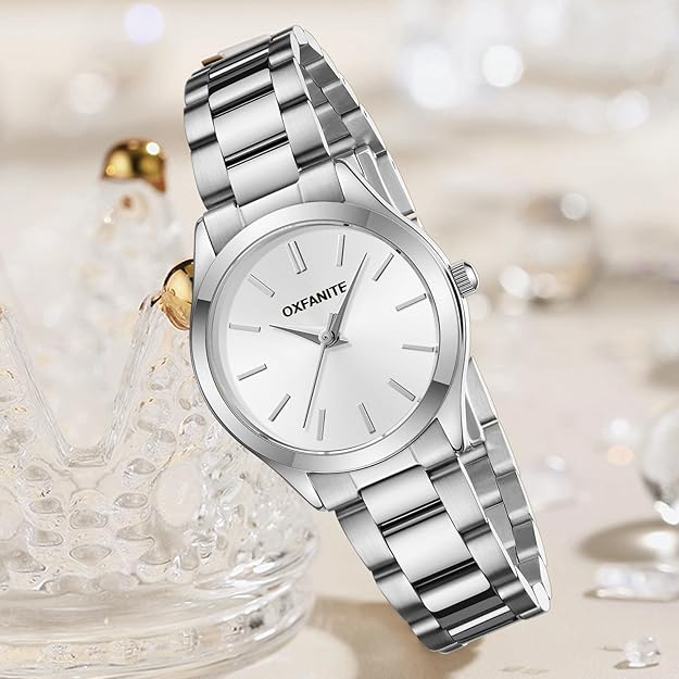 Women's quartz watch , Waterproof , Stainless Steel, 28mm