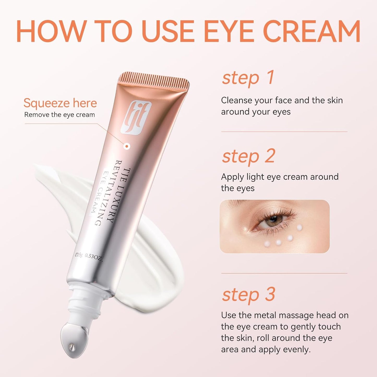 Eye Cream Caffeine, Dark Circles Under Eye Treatment with Ectoin