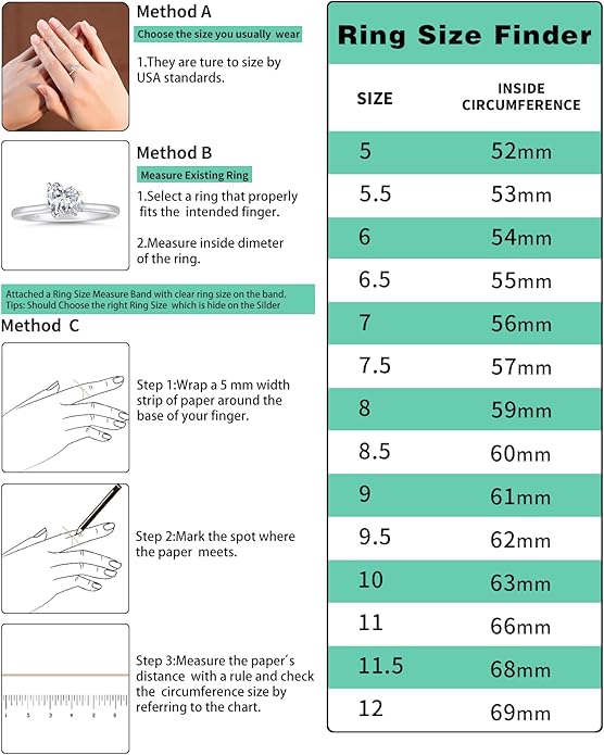 925 Sterling Silver Heart Engagement Ring 0.8CT Dainty Birthstone - Size 6