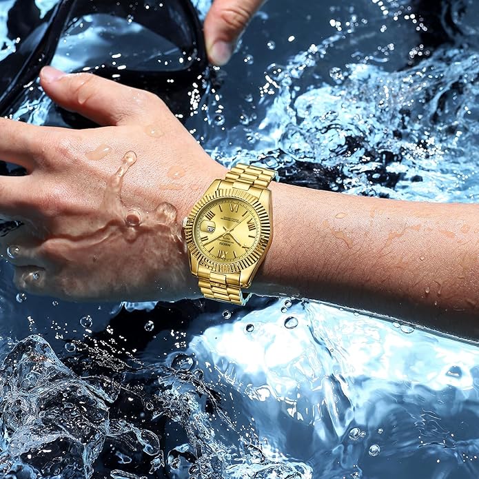 Watch for Men Analog Quartz Stainless Steel 40mm - GOLD