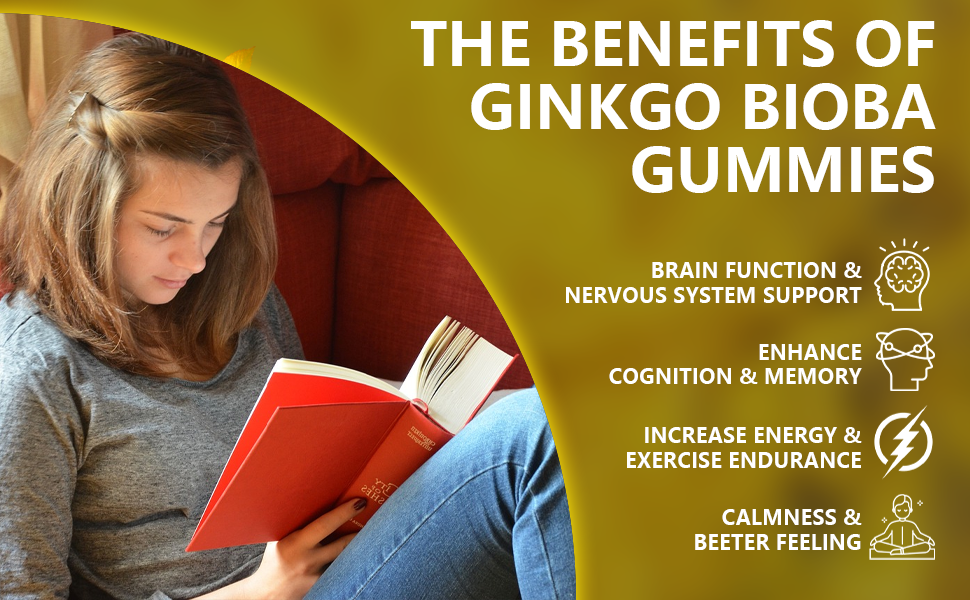 Ginkgo Biloba Gummies, 2000mg (60 pcs)