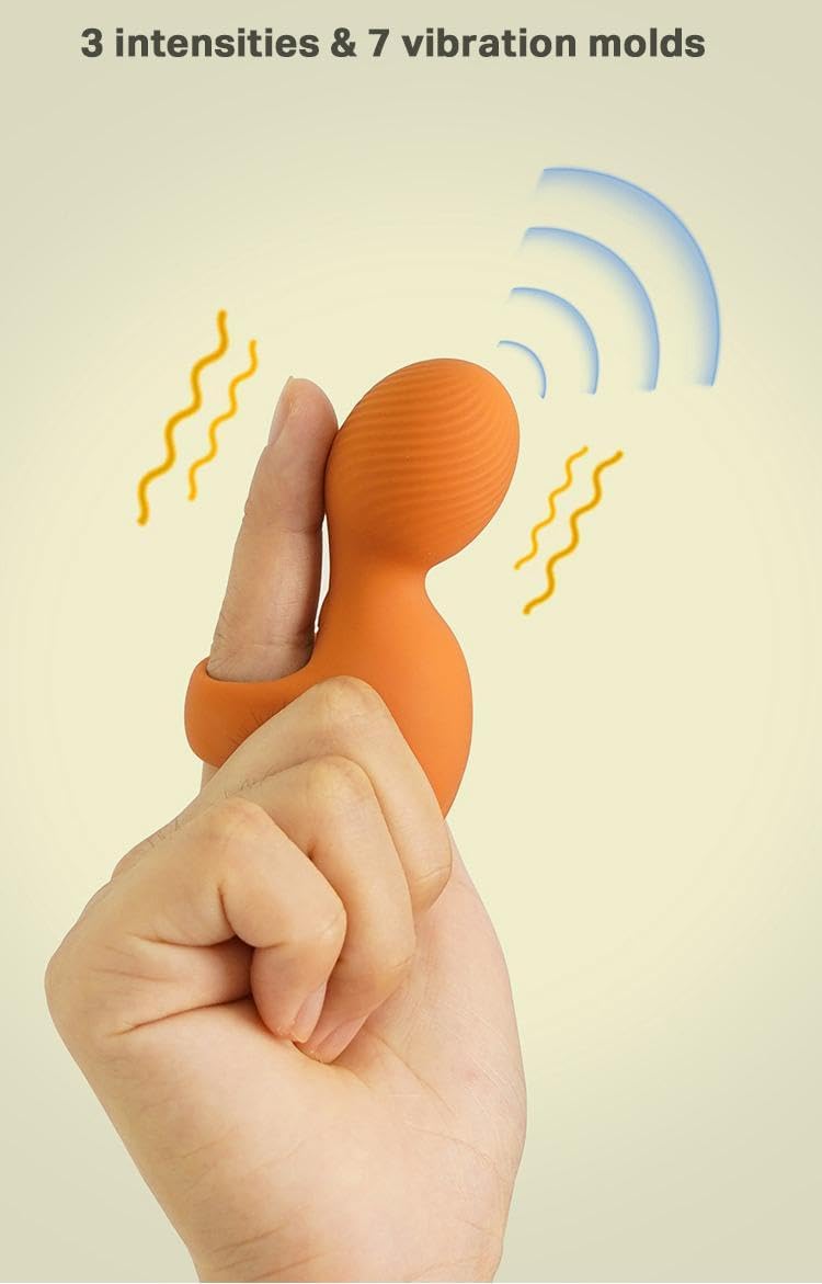 Face Massager Mini , Waterproof Rechargeable - Orange