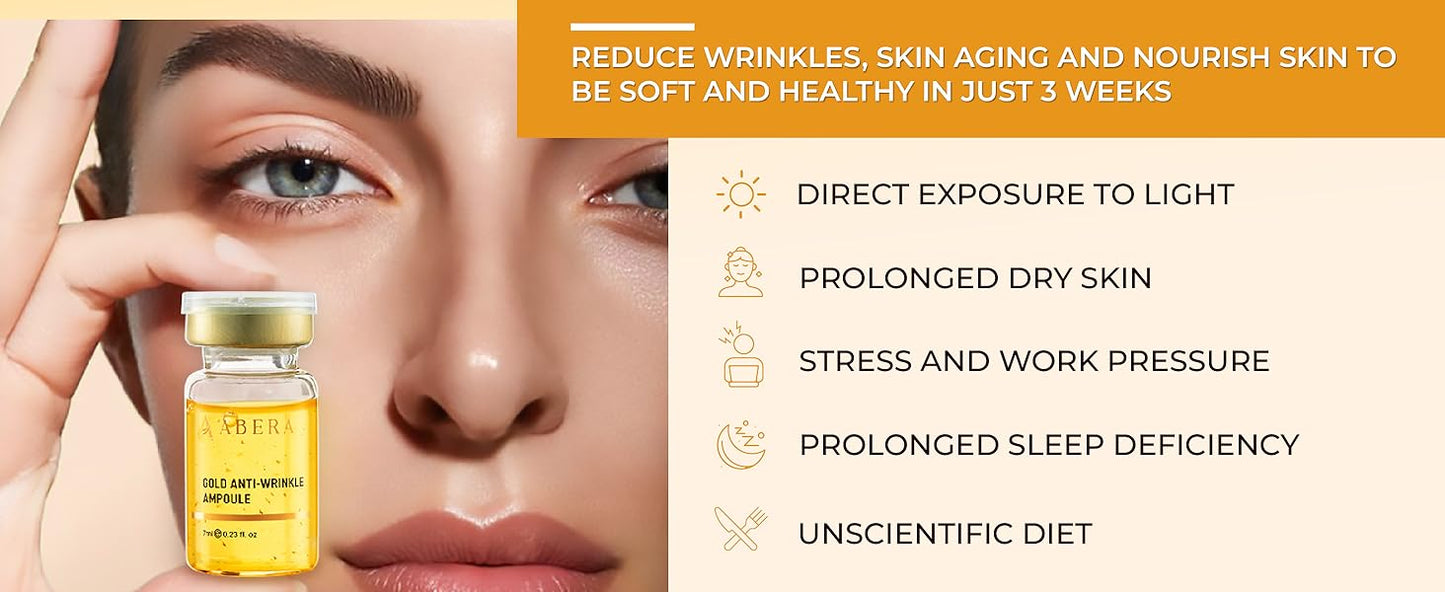 Abera Gold Anti-Wrinkle Ampoule, For All Skin Type.