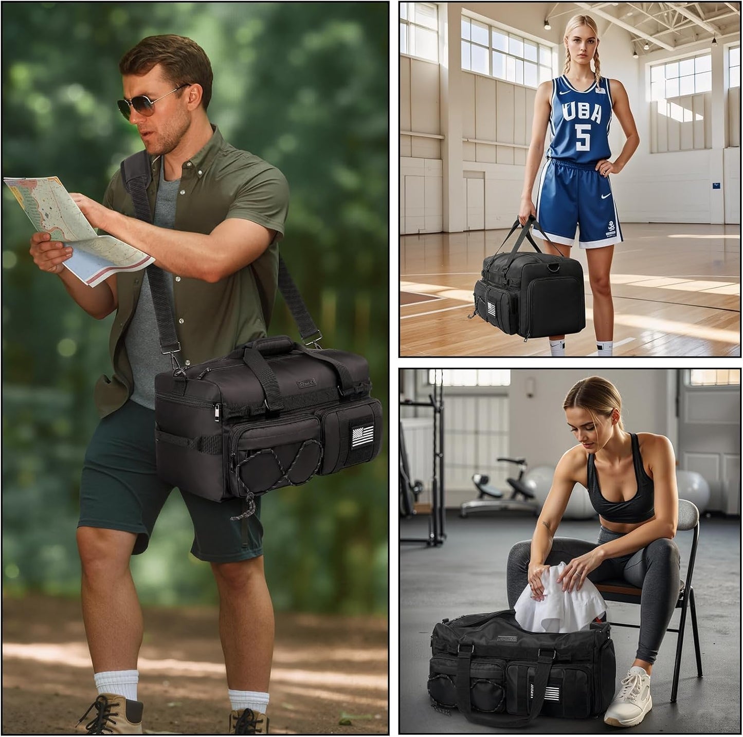 Gym Bag with Ventilated Shoe Compartment - 26L Water-Resistant