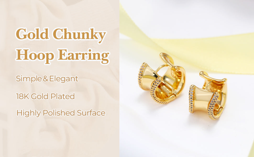 Gold Hoop Earrings for Women Simple and Elegant