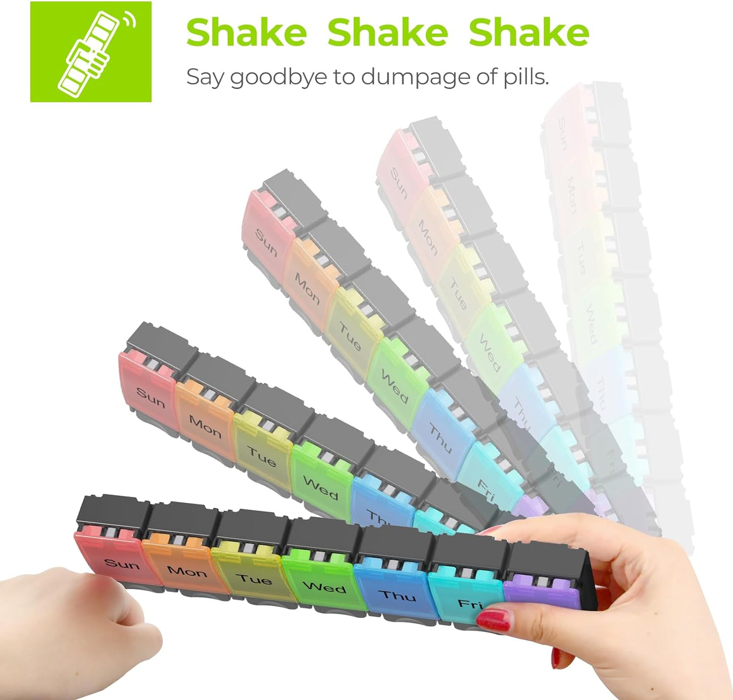 Pill Organizer Arthritis Friendly - Weekly