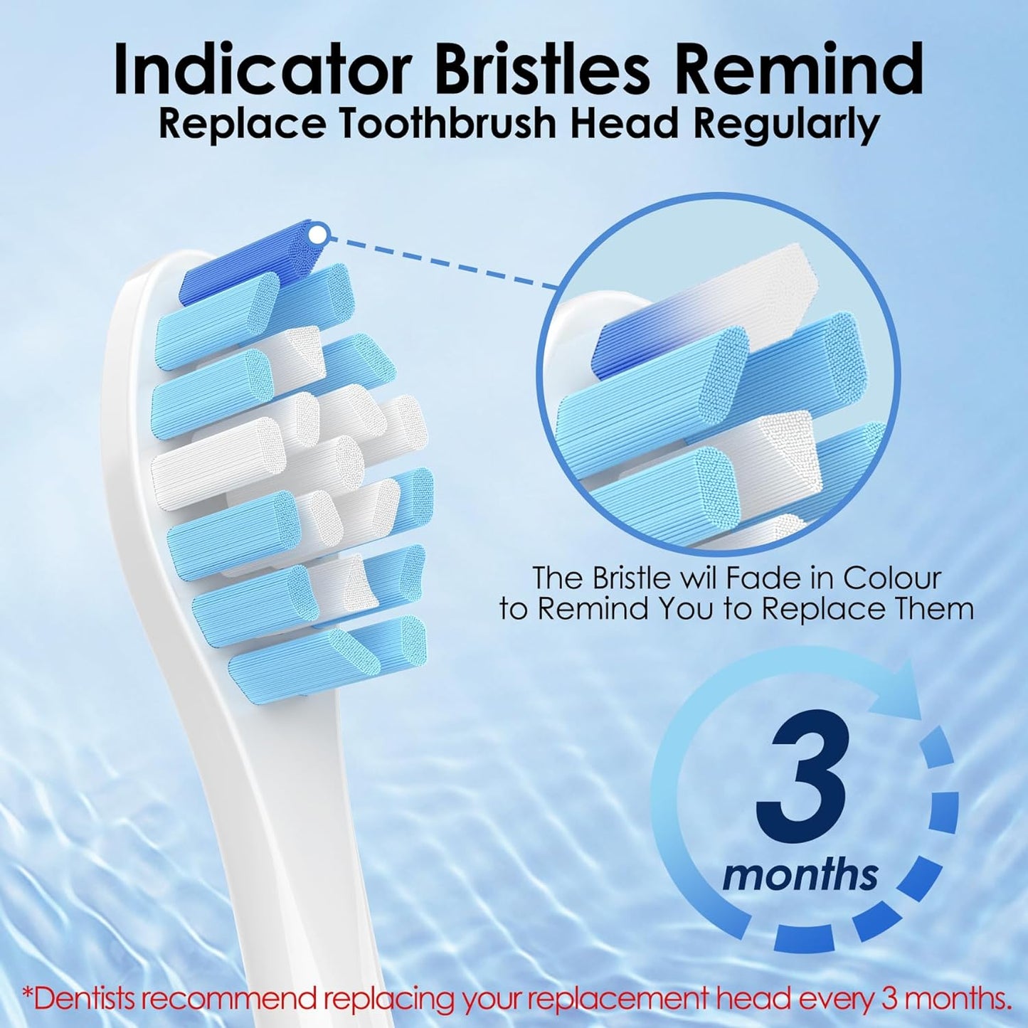 Toothbrush Replacement Heads Compatible with Philips Electric Sonicare Click-on