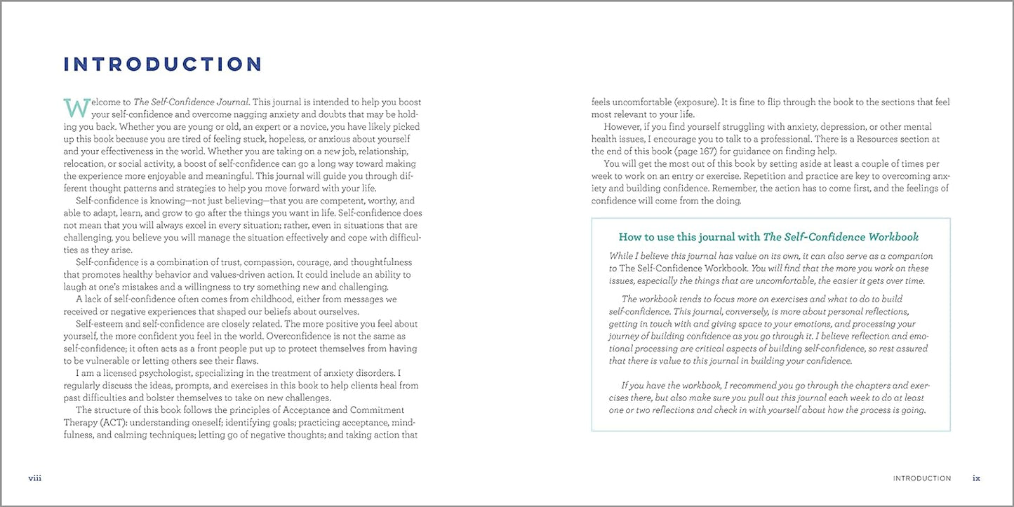 Book: The Self-Confidence Journal: Prompts and Practices to Overcome Self-Doubt and Improve Self-Esteem