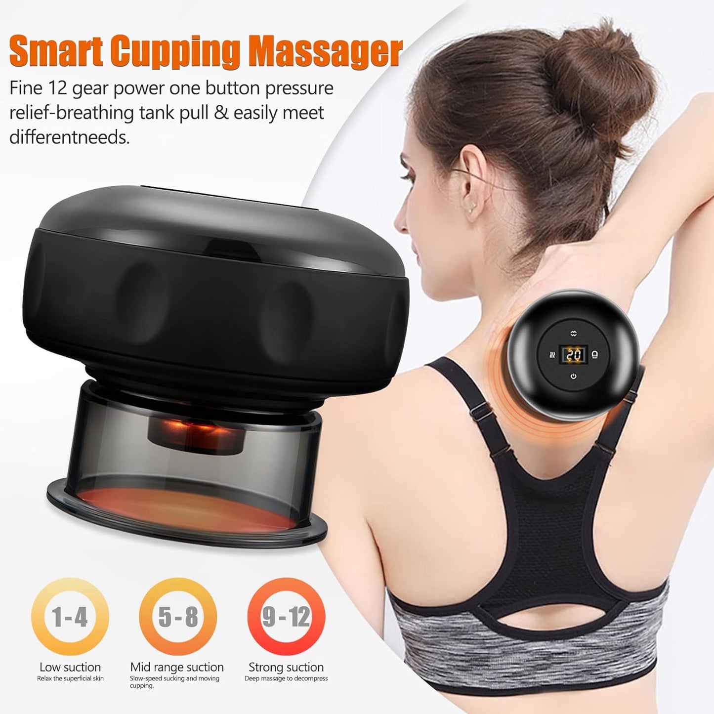 Electric Cupping Massager Device, Improves Blood Circulation