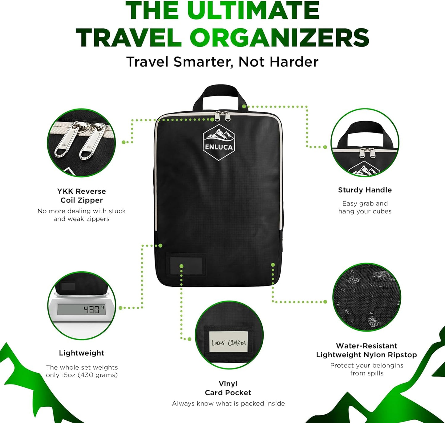 Packing Cubes Compression, 6 Set Compression Travel Bags