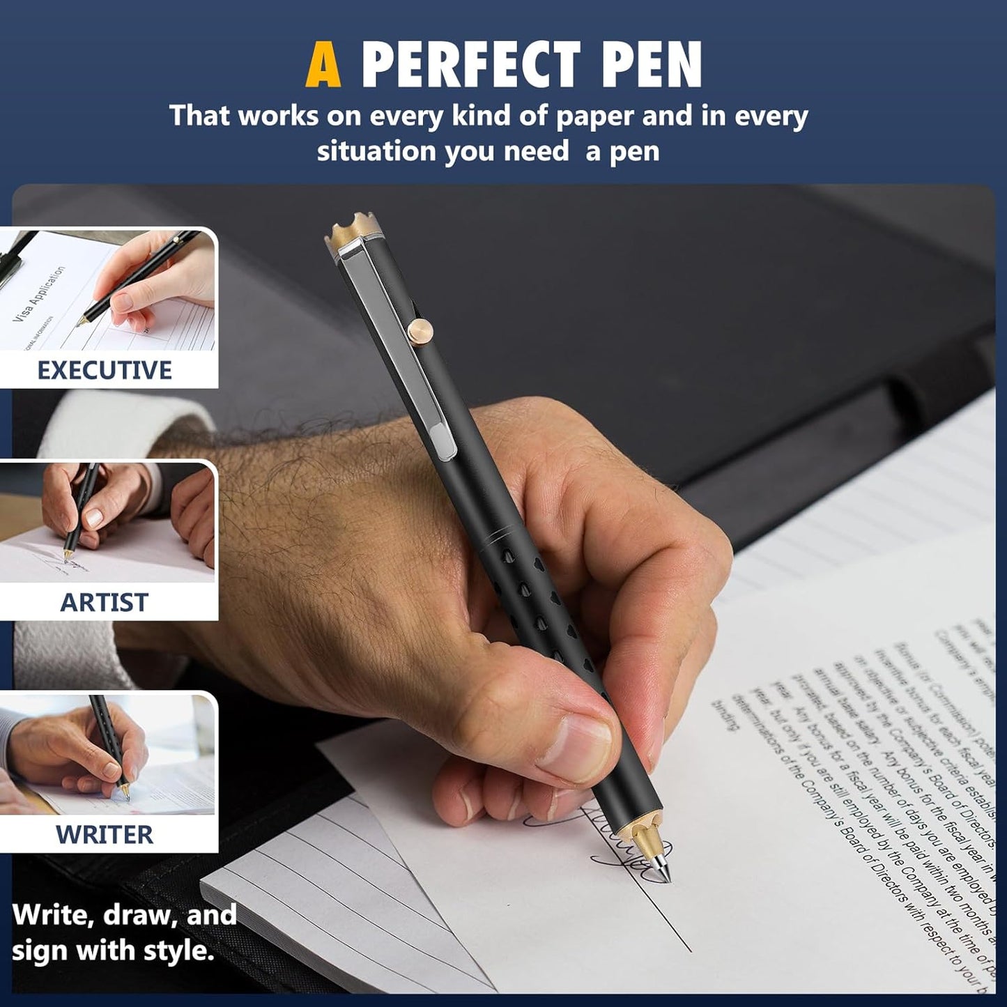 Pen Premium Slim Bolt Action, Professional and Lightweight Aluminum Pen