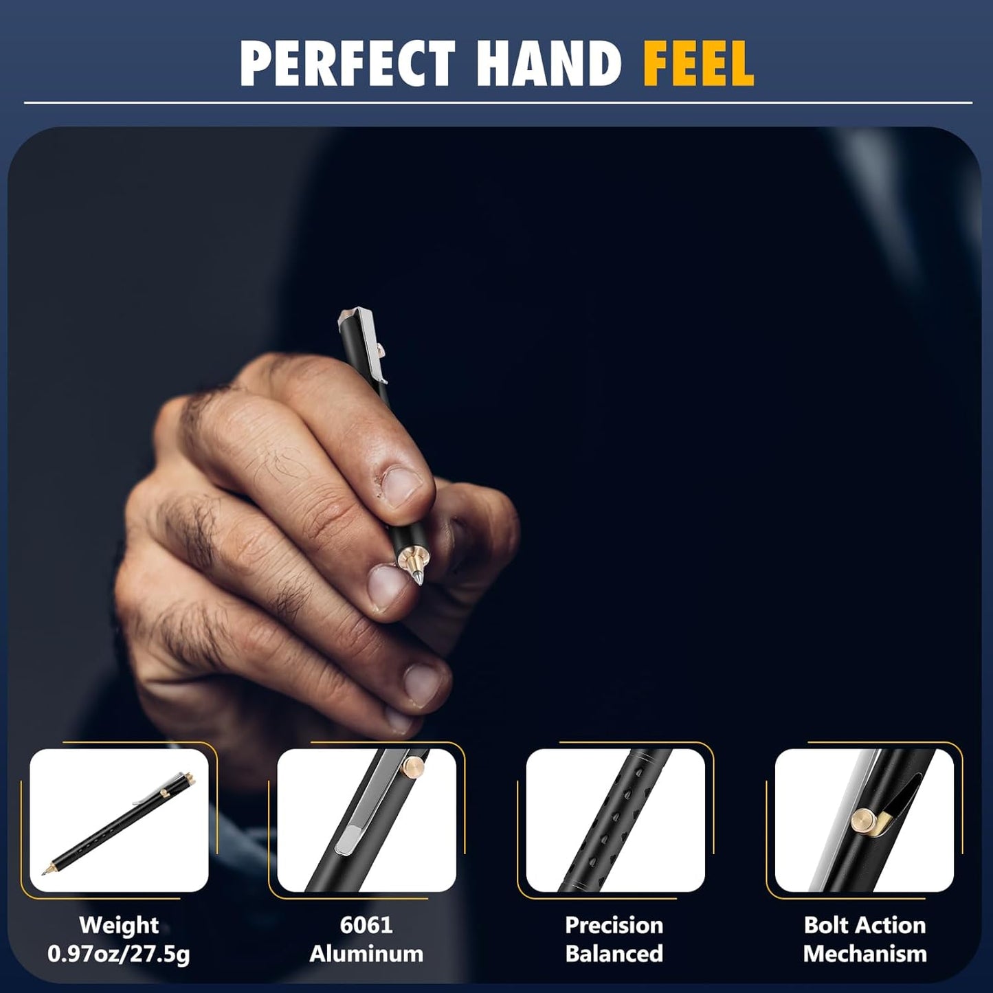 Pen Premium Slim Bolt Action, Professional and Lightweight Aluminum Pen
