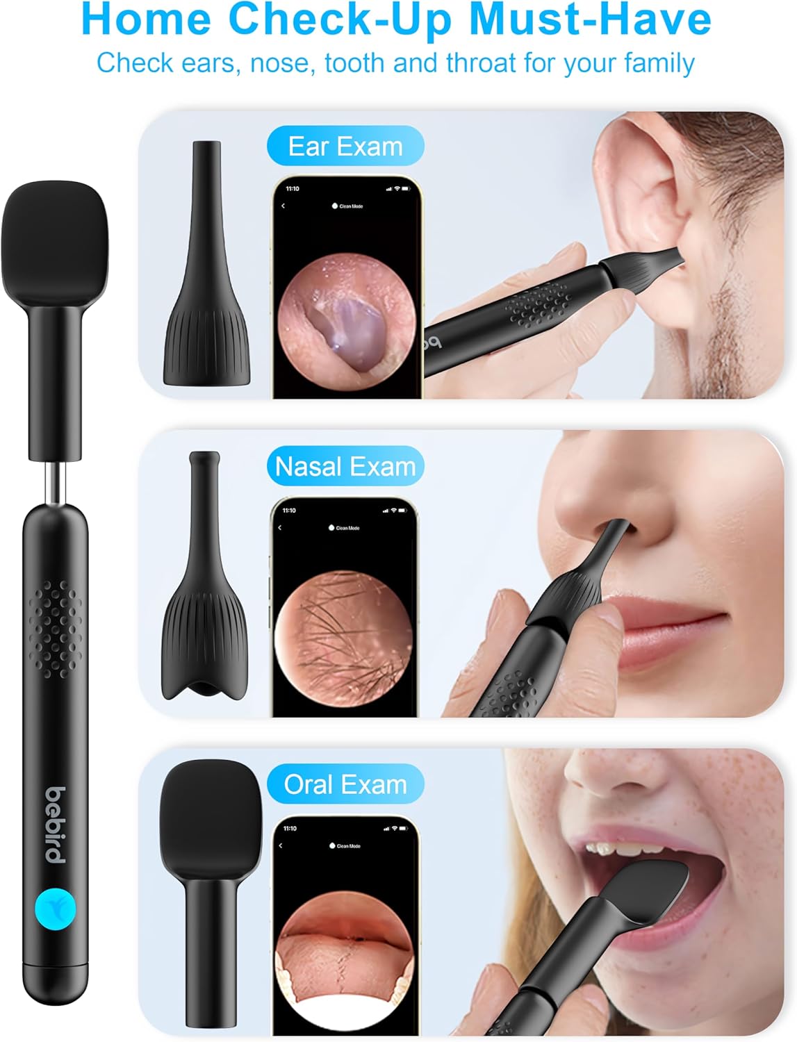 BEBIRD Ear Wax Removal Tool Camera with HD Visual Otoscope