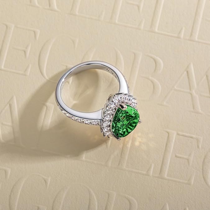 9.148cttw Cubic Zirconia Engagement Ring Pear Crushed Ice Cut 5A Grade - Size 6.5