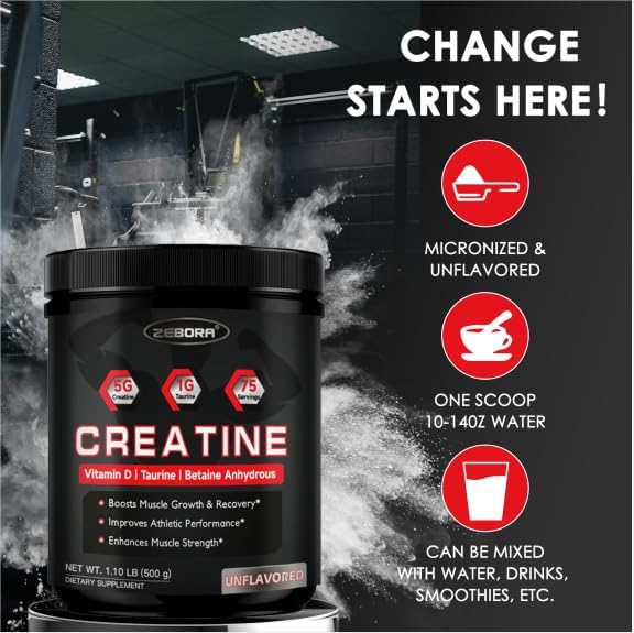 Creatine for Women and Men for Muscle Endurance by ZEBORA