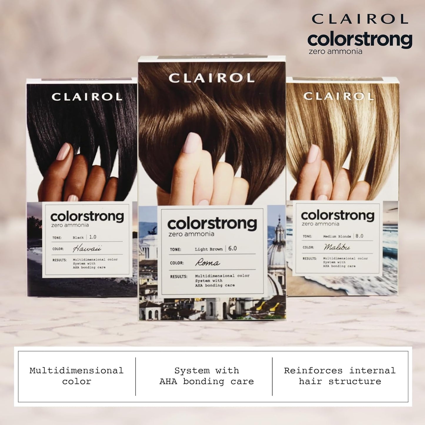 Clairol ColorStrong Permanent Zero Ammonia Hair Dye, 6.3 Light Golden Brown