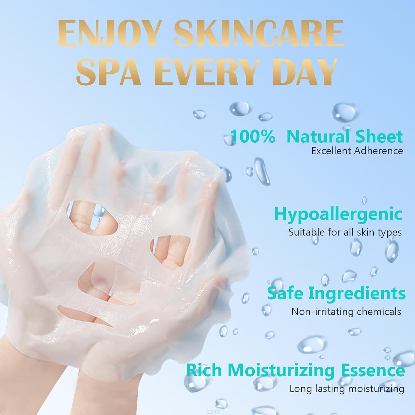 Facial Masks for Face Skincare Natural Ingredients (5 pcs)