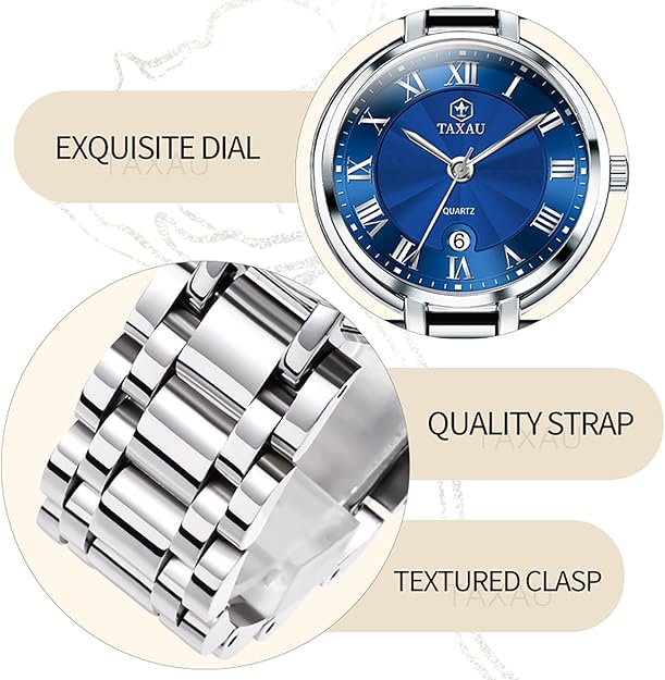 Women's Watch Luxury Waterproof Stainless Steel Analog Quartz
