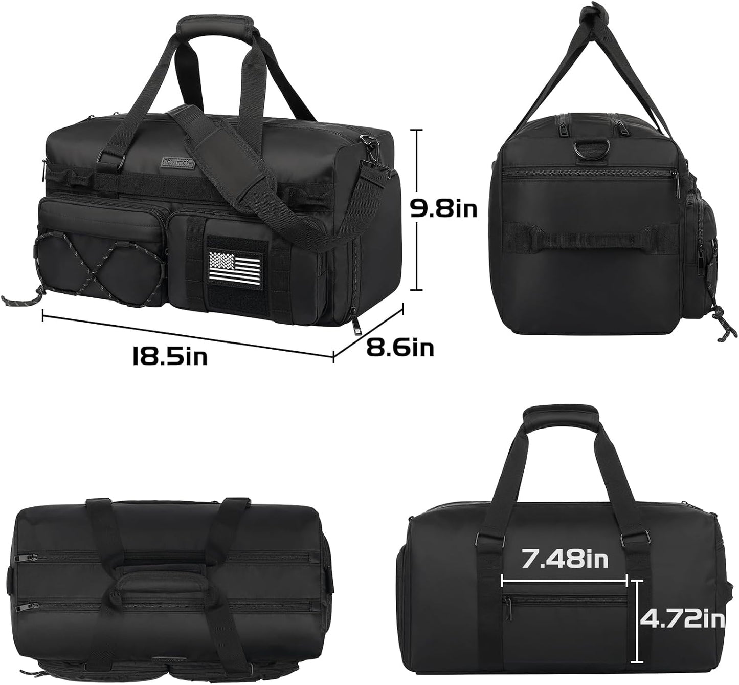 Gym Bag with Ventilated Shoe Compartment - 26L Water-Resistant