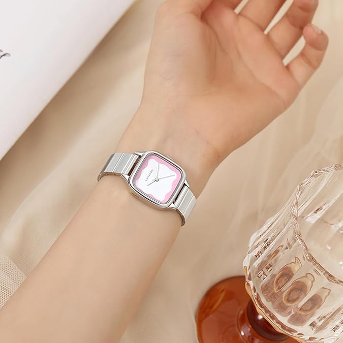 Watch for Women Pink Easy Read, 316L Stainless Steel Case