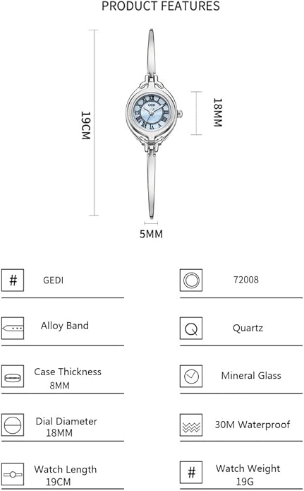 Watch women Classic Vintage Bangle-Style (18MM)