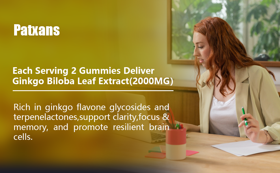 Ginkgo Biloba Gummies, 2000mg (60 pcs)