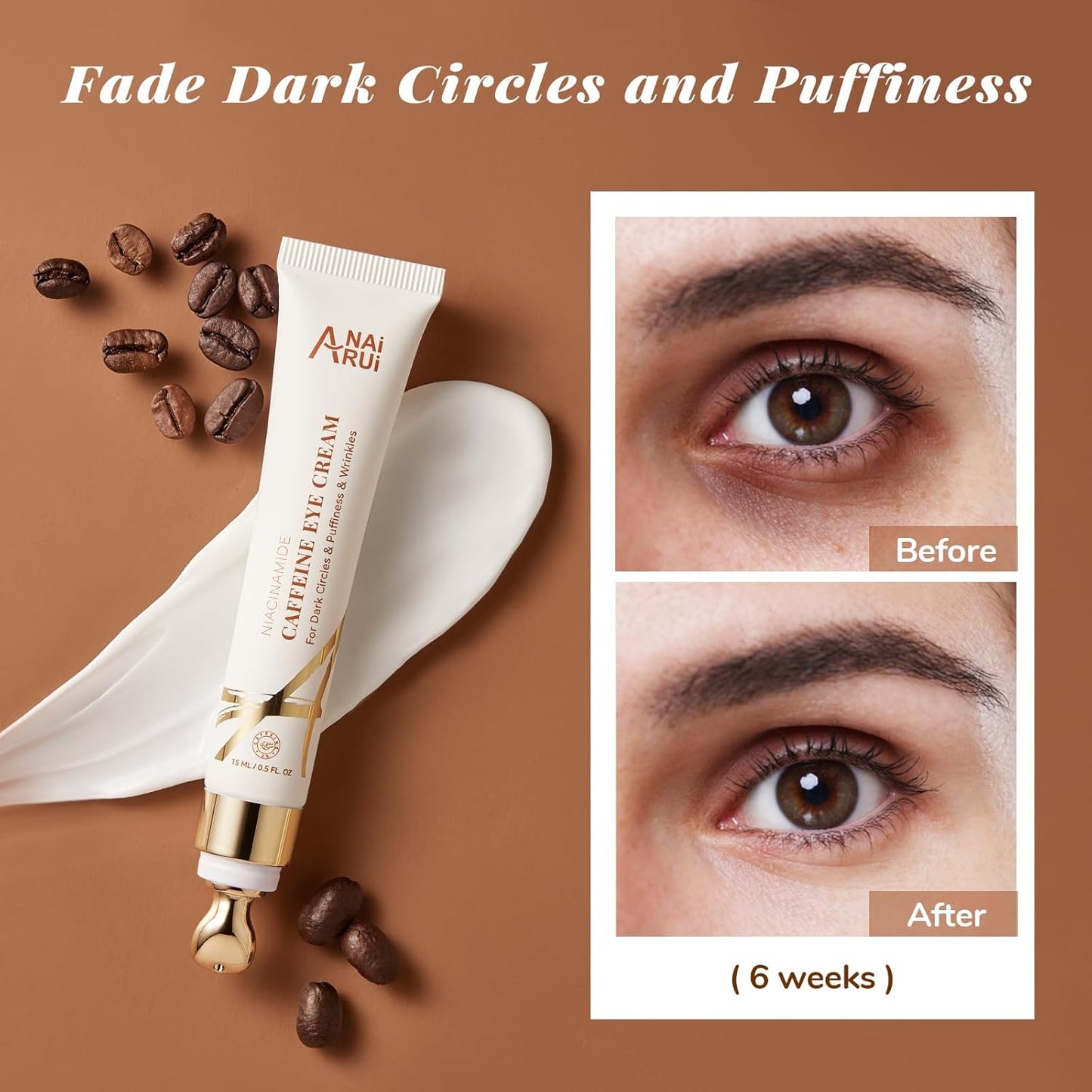 Eye Cream, Niacinamide Eye Cream for Dark Circles and Puffiness