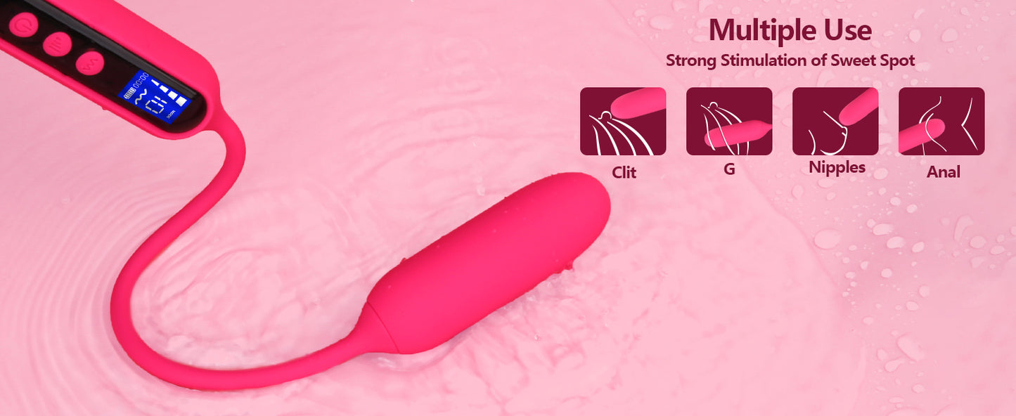 Vibrator Sex Toy with LCD Display 10 Vibration Modes & 4 Speeds