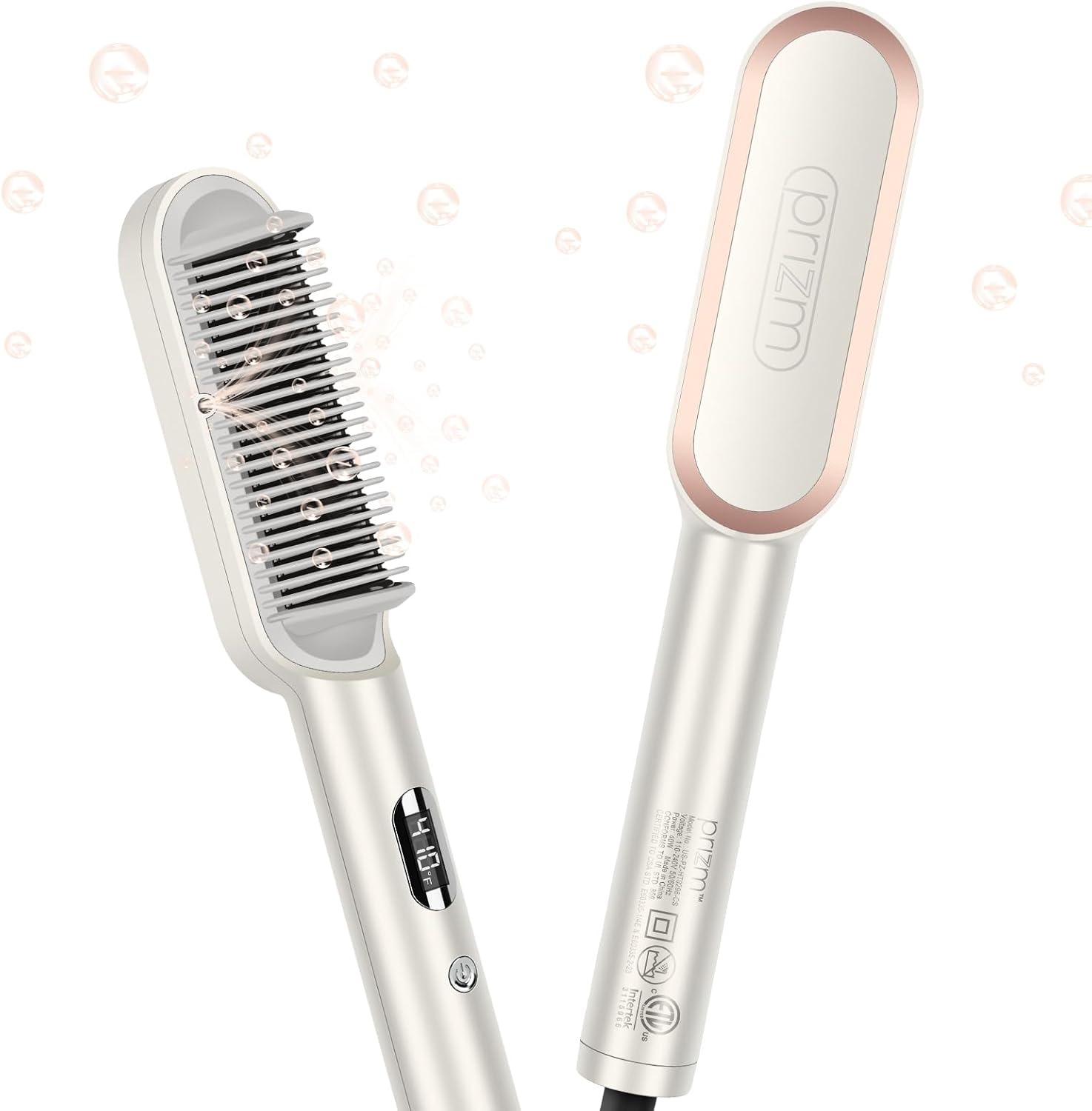 Hair Straightener Brush 20s Fast Heating Negative Ions Hair Straight ALJELE