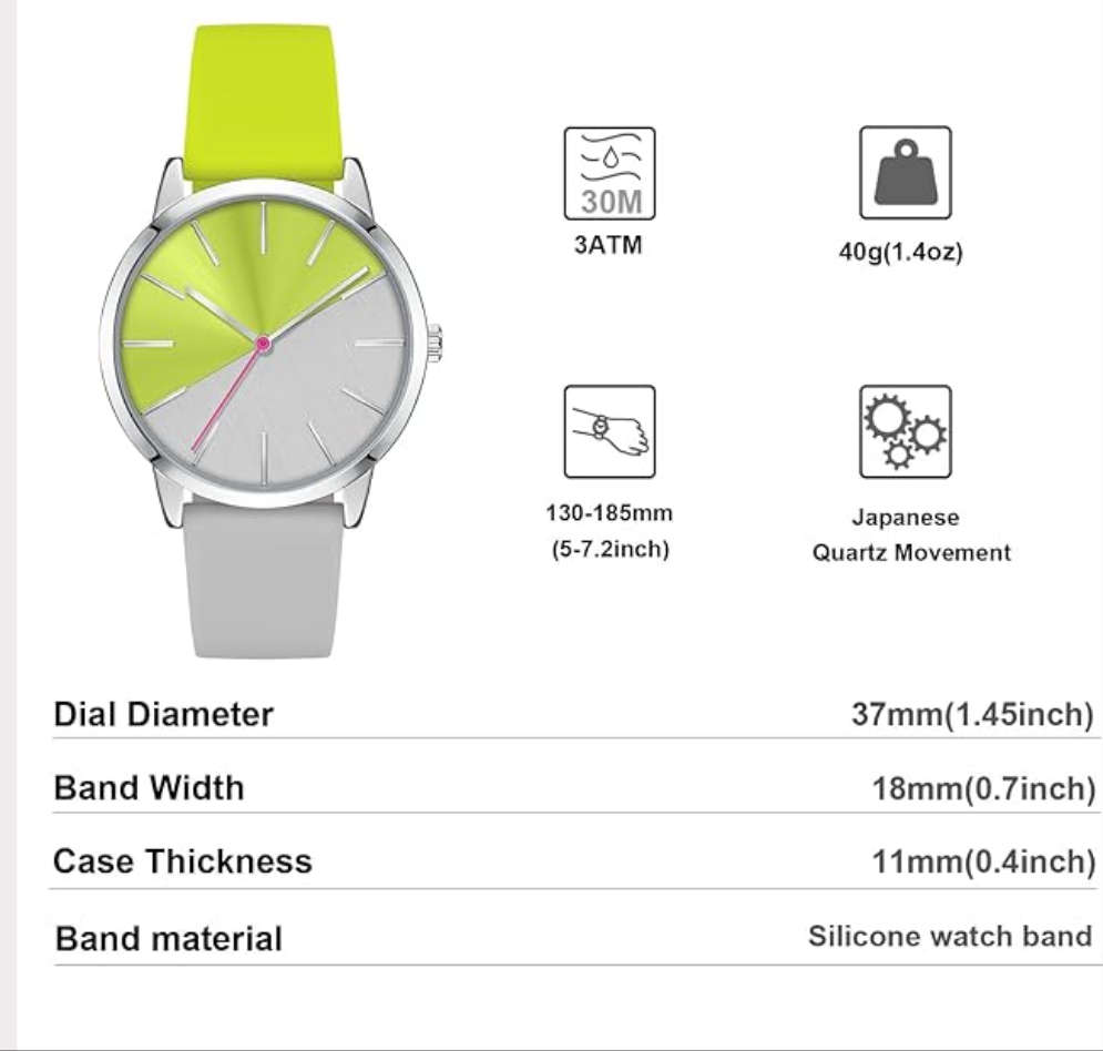 Watch Easy to Read Three Hand Analog Watch (37 mm)