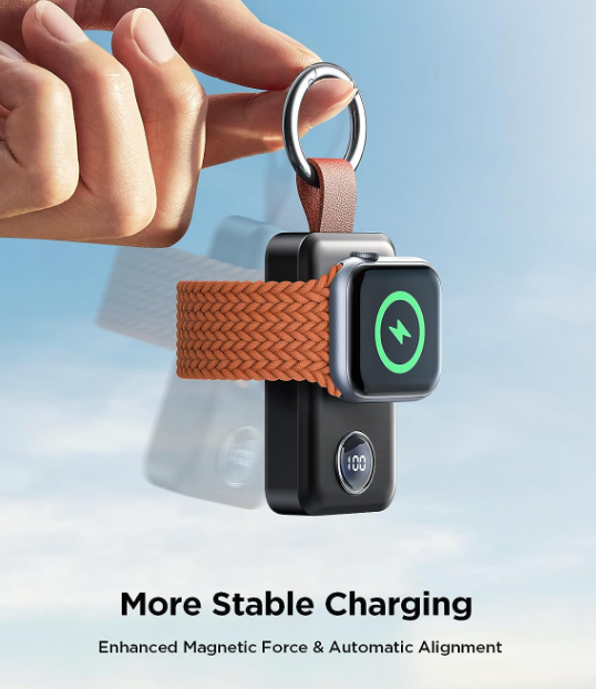 I Watch Portable 2000mAh Wireless Charger Compatible for Apple Watch Series 9/8/7/6/5/SE/4/3/2/UItra 2/Ultra