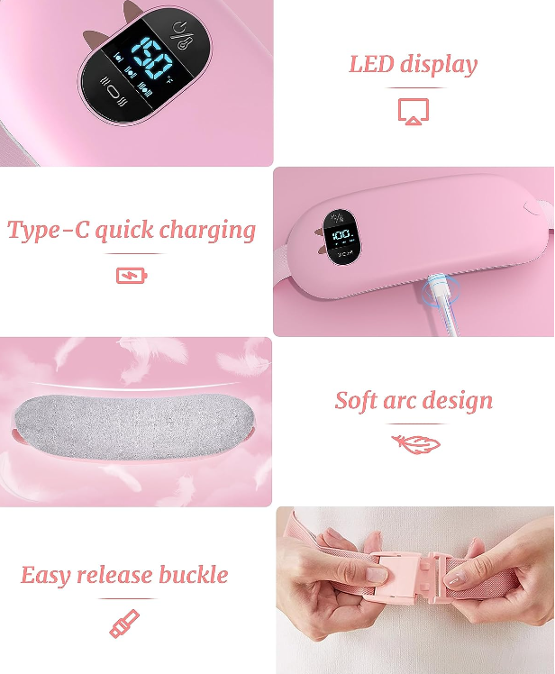 Heating Pad for Cramps, Upgrade Electric Period Fast Heating Pad