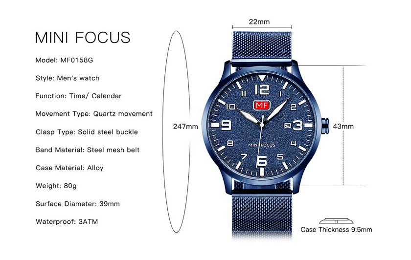 Watch Mini Focus Black 43 mm